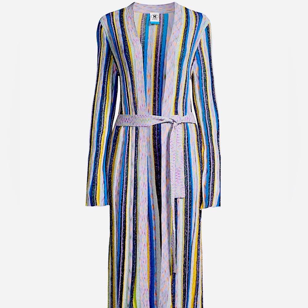 M Missoni Lurex long Metallic Striped Cardigan